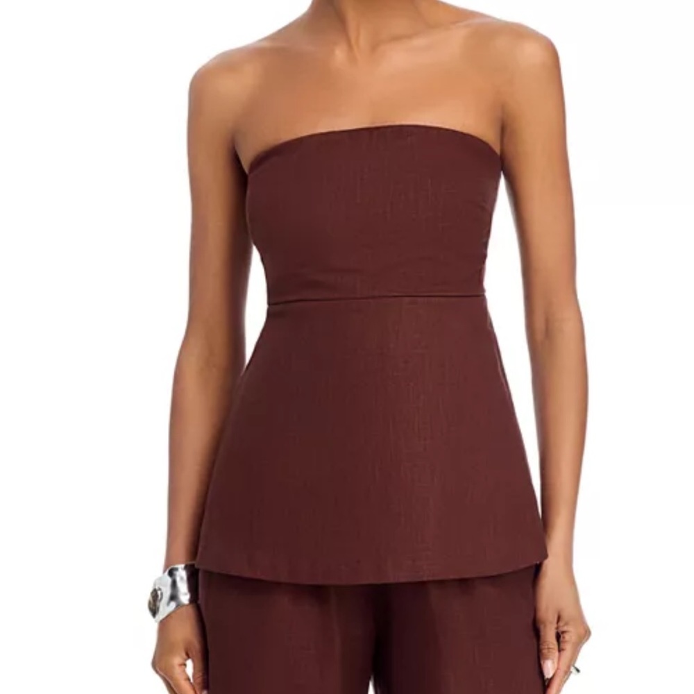 Lucy Paris Barbara Smocked Strapless Top